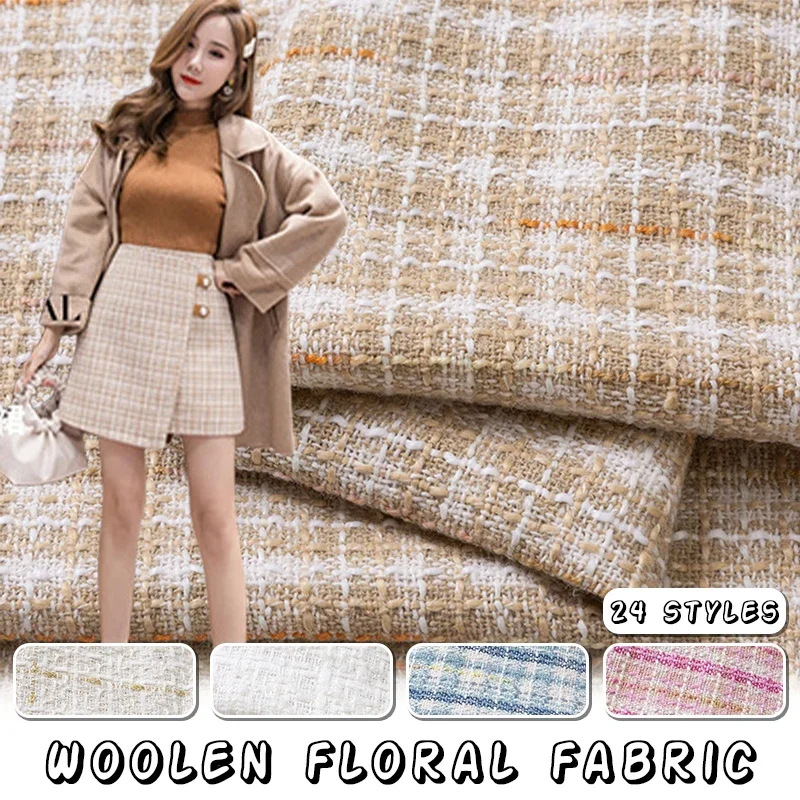 50cm ouro seda pequena fragrân - Sewing Tweed Fabric avaliação e preço