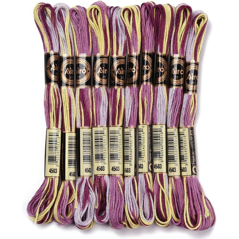 6 fios roxo variegado bordado  - Embroidery Floss Thread avaliação e preço