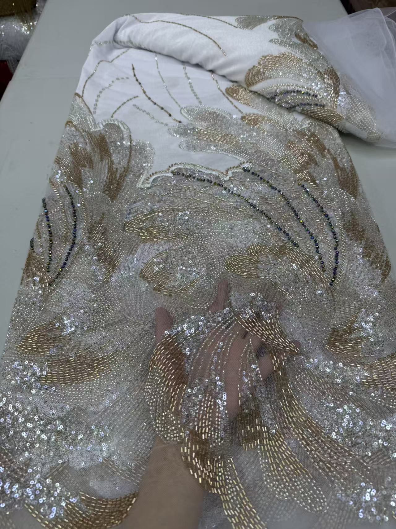 Tecido de Renda Tule com Lante - Sewing Velvet Fabric avaliação e preço