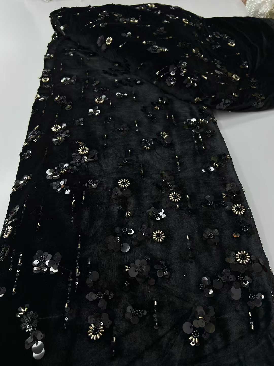 Lantejoulas africanas tecido d - Sewing Velvet Fabric avaliação e preço