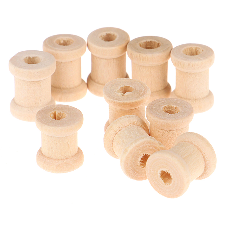 100PCS Bobinas de Madeira Vazi - Thread Bobbins Empty avaliação e preço