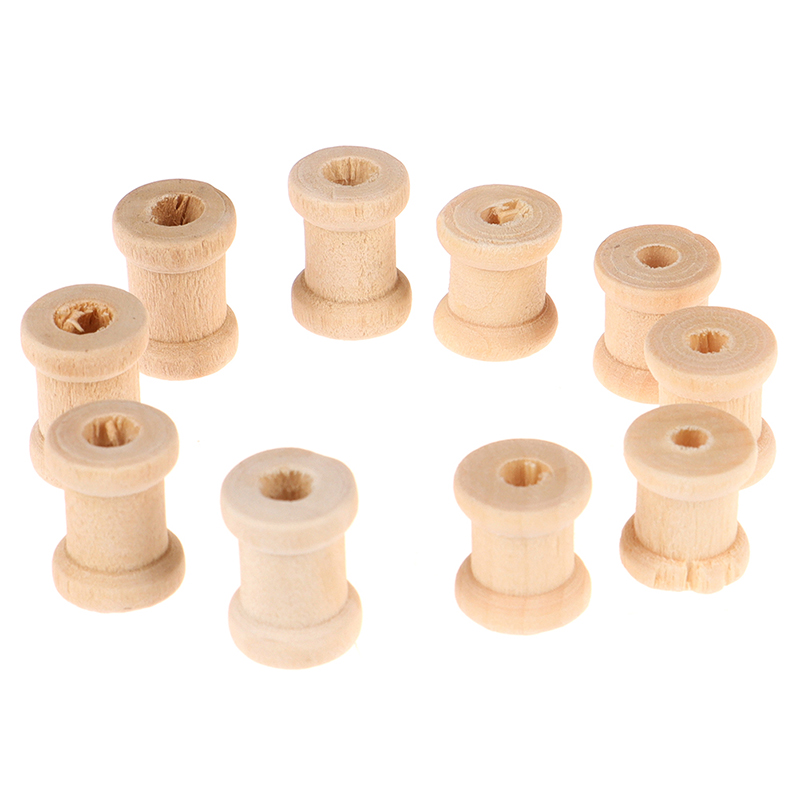 100PCS Bobinas de Madeira Vazi - Thread Bobbins Empty avaliação e preço