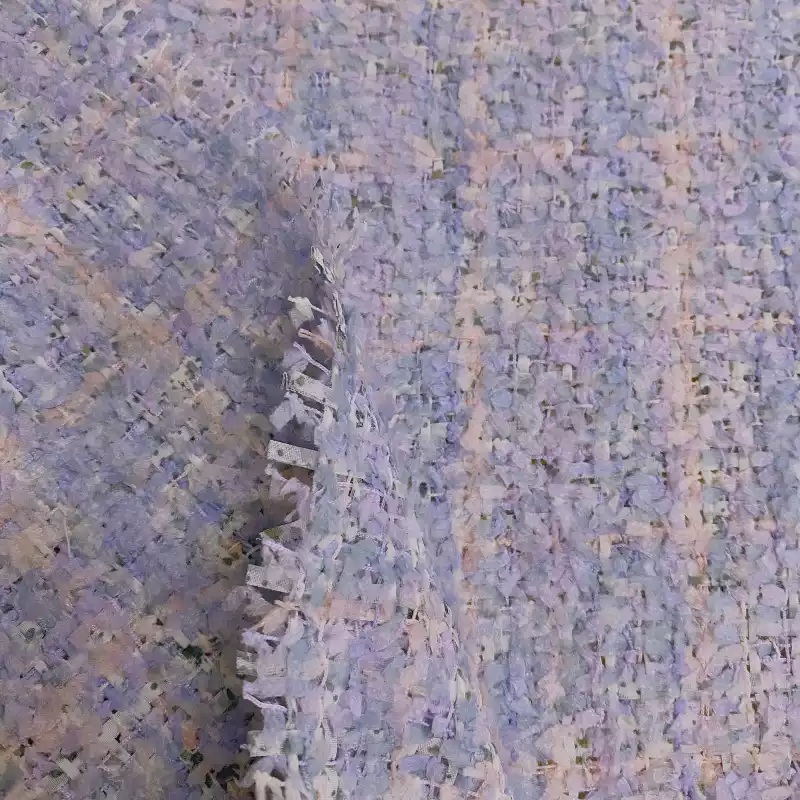 Tecido Tweed Trançado Roxo Cla - Sewing Tweed Fabric avaliação e preço